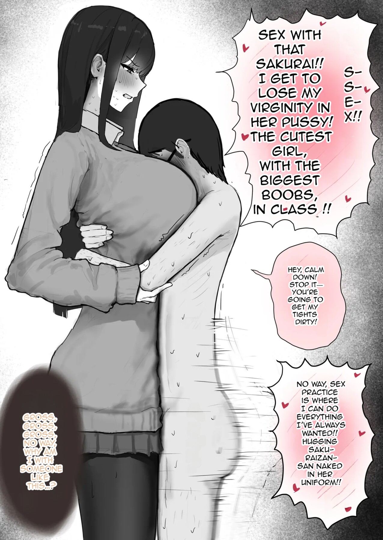 Hentai Manga Comic-A story about a busty high school girl and a nerdy guy who have lots of unprotected sex and impregnation during a sex education class.-Read-7